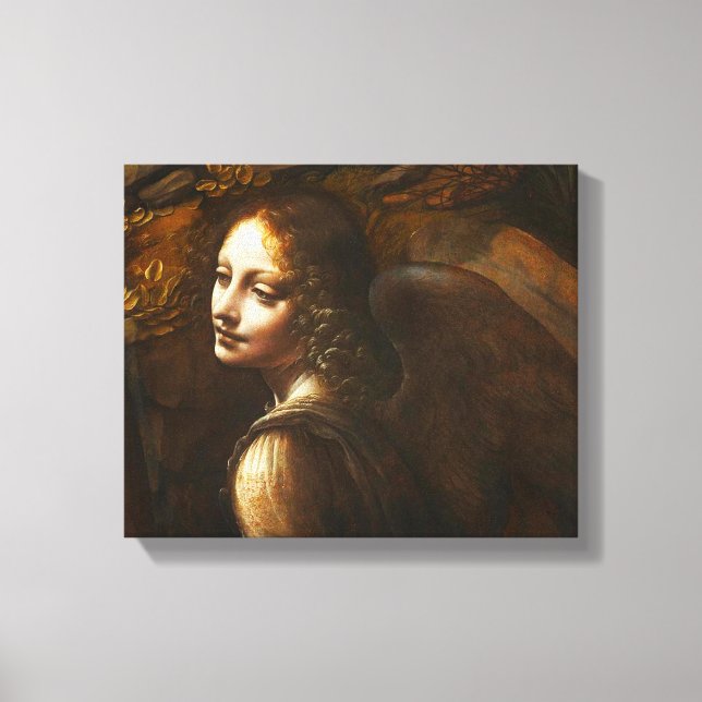 Da Vinci Vierge des Rochers Angel toile enveloppé (Recto)