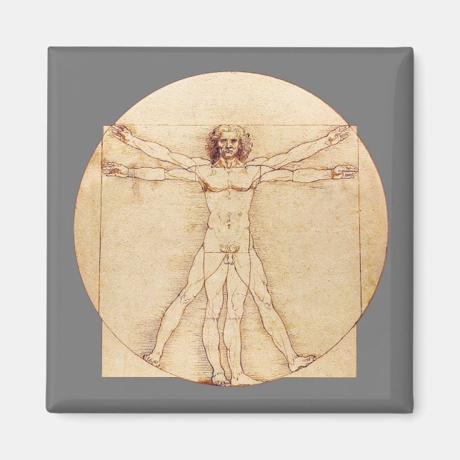 Da Vinci Vitruvian Man Magnet (Vorne)