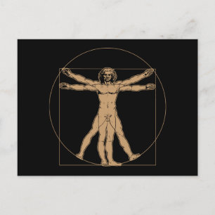 Da Vinci Vitruvian Man Postcard Postkarte