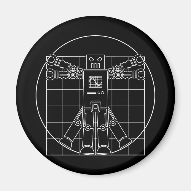 Da Vinci Vitruvian Robot Magnet (Vorne)