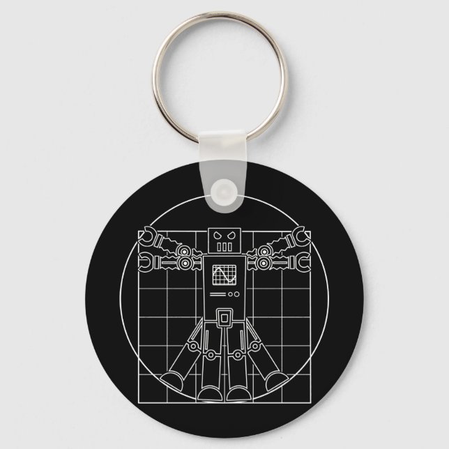 Da Vinci Vitruvian Robot Schlüsselanhänger (Vorderseite)