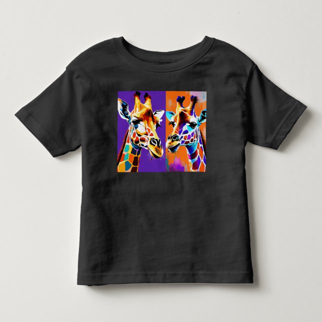 "Da Vinci's Giraffe: Ein Meisterwerk in Orange Kleinkind T-shirt (Vorderseite)