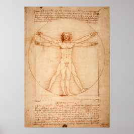Da Vincis Vitruvian Man (1487) Poster