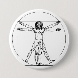 Da Vinci's Vitruvian Man Button