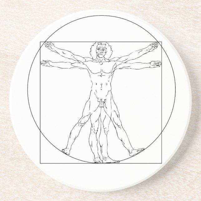 Da Vinci's Vitruvian Man Untersetzer (Vorne)
