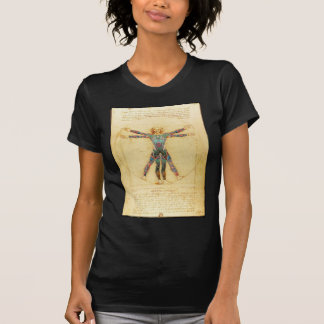 Da Vincis Vitruvian Mann mit Tätowierungen T-Shirt