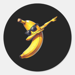 Dab Banana Dancing Banana Obstmäuse 1 Runder Aufkleber