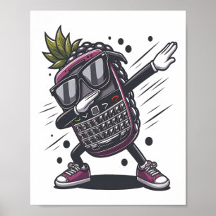 Dab BlackBerry Dancing Dabbing BlackBerry Frucht Poster