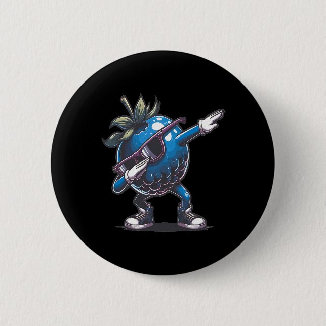 Dab Blueberry Dancing Dabbing Blueberry Frucht Button (Vorderseite)