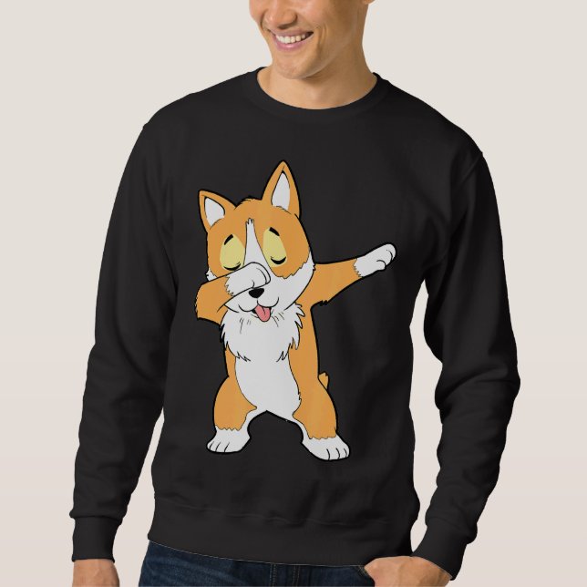 Dab Corgi Dabbing Corgi Sweatshirt (Vorderseite)