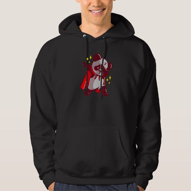 Dab Dabbing Move Panda Bär mit Cape Dance Dabbin Hoodie (Vorderseite)