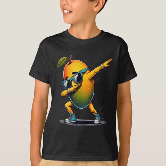 Dab Dance Mango Funny Dancing Dabbing Obst T-Shirt (Vorderseite)