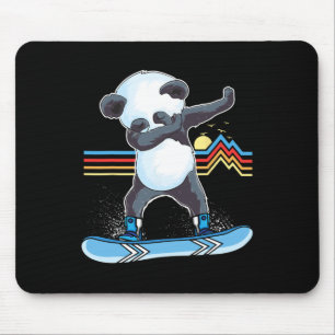 Dab Dance Panda Snowboarden Skifahren Dabbing Pand Mousepad