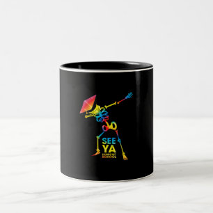 Dab Dance Skeletts Gefärbte Krawatte Dabbing Gradu Zweifarbige Tasse