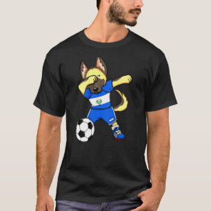 Dab Deutscher Schäferhund El Salvador Fußballfans T-Shirt