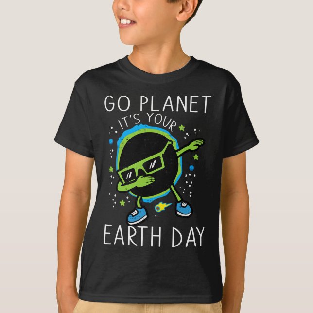 Dab Earth Solar Eclipse Go Planet Ihre Erde D T-Shirt (Vorderseite)