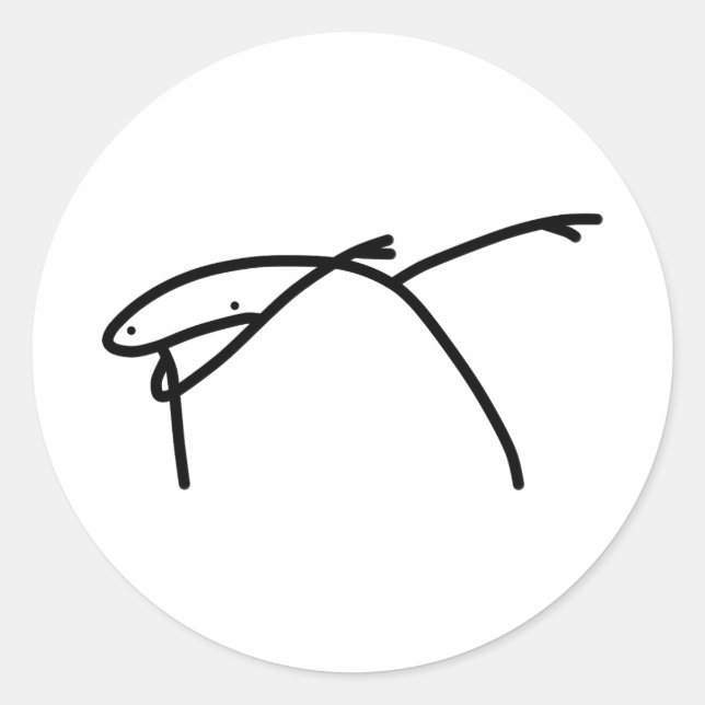 Dab Flork Runder Aufkleber (Vorderseite)