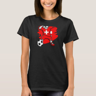 Dab French Bulldog Schweiz Fußball Fans Jersey T-Shirt