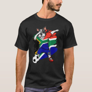 Dab French Bulldog Südafrika Fußballfans Jersey T-Shirt