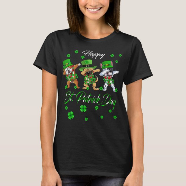 Dab German Shepherd - English Bulldog - Dab French T-Shirt (Vorderseite)