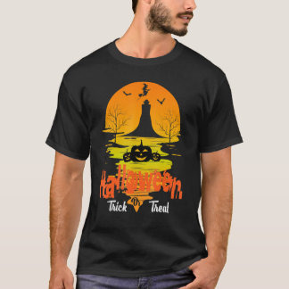Dab Halloween Pumpkin Sunset Beängstigende Kostüme T-Shirt