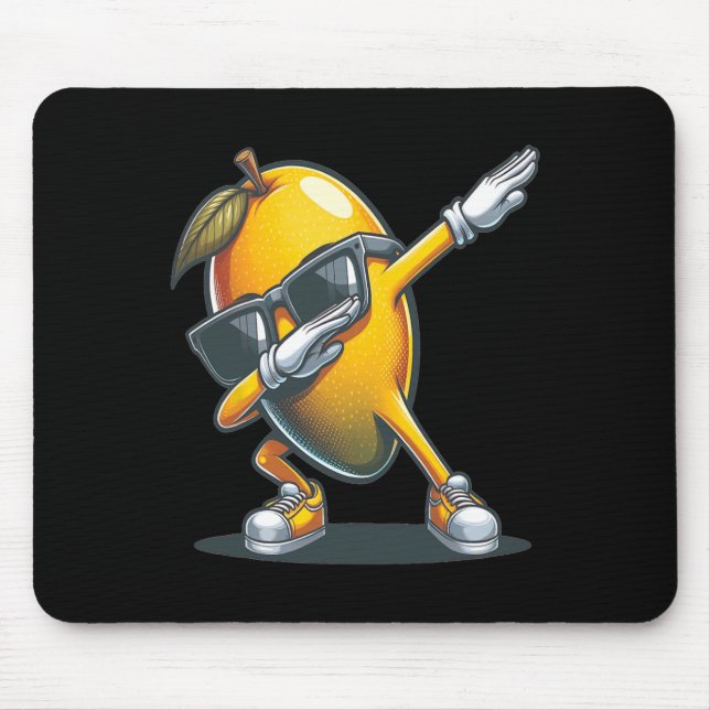 Dab Mango Dancing Dabbing Mango Frucht mit Sungles Mousepad (Vorne)