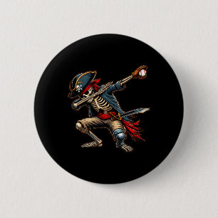 Dab Skelett Dabbing Skelett Pirat Baseball Button