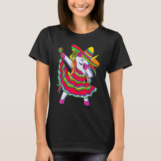 Dab Unicorn Cinco De Mayo Toddler Girls Kids Women T-Shirt