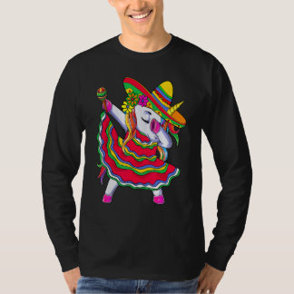 Dab Unicorn Cinco De Mayo Toddler Girls Kids Women T-Shirt