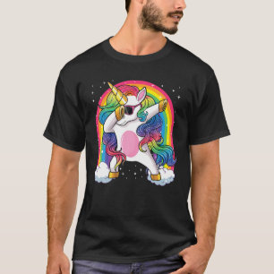 Dab Unicorn Rainbow Boys Kinder Männer Dabbing Ein T-Shirt