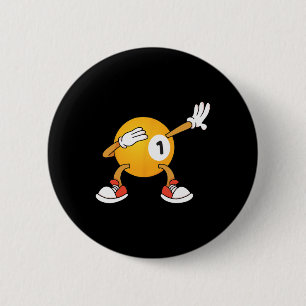 Dabbing 8 Ball Billiards Pool Player Snooker Button