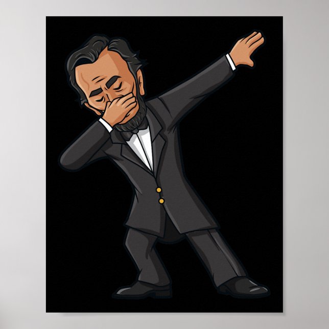 Dabbing Abraham Lincoln 4. Juli Abe Dab Boys G Poster (Vorne)
