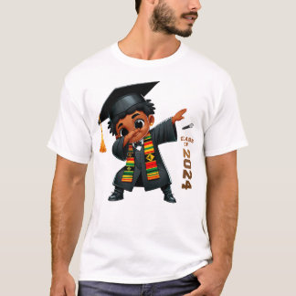 Dabbing African Black Kleinkind Boy Abschluss T-Shirt