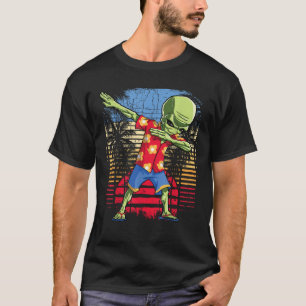 Dabbing Alien Hawaiianisch Lustig UFO Hawaii Stran T-Shirt