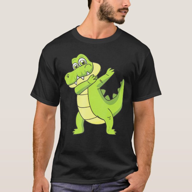 Dabbing Alligator Graphic T-Shirt (Vorderseite)