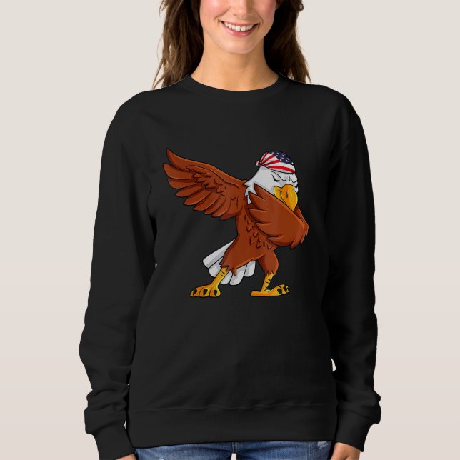 Dabbing American Bald Adler 4. Juli Dab Boys G Sweatshirt (Vorderseite)