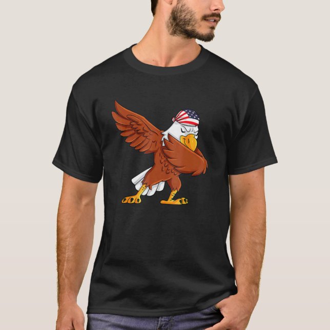 Dabbing American Bald Adler 4. Juli Dab Boys G T-Shirt (Vorderseite)