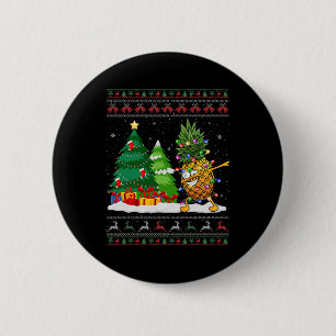 Dabbing Ananas Liebhaber Weihnachtsmannmütze Ugge Button
