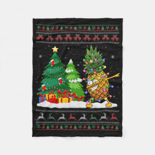 Dabbing Ananas Liebhaber Weihnachtsmannmütze Ugge Fleecedecke
