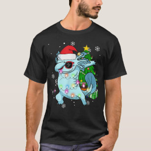 Dabbing Aolotl Niedlich Weihnachten Pajamas Funny T-Shirt