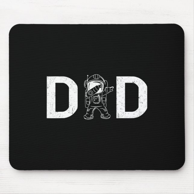 Dabbing Astronaut Daddy Vater Weltraumfett Mousepad (Vorne)
