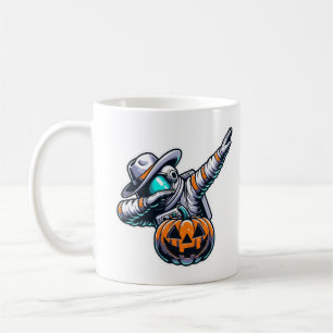 Dabbing Astronaut Halloween Cowboy Kürbislaterne Kaffeetasse