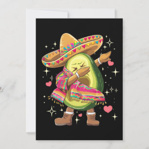 Dabbing Avocado Cinco De Mayo Funny Mexican Poncho Einladung