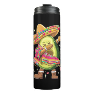 Dabbing Avocado Cinco De Mayo Lustiger Mexikanisch Thermosbecher