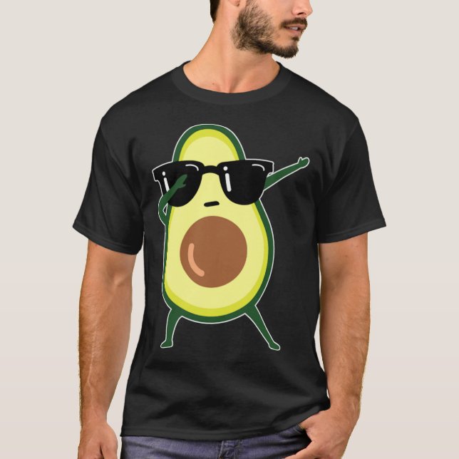 Dabbing Avocado Grafisches Hemd für Kinder und Erw T-Shirt (Vorderseite)