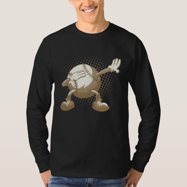 Dabbing Baseball Kids Baseball Boys Dabbing Baseba T-Shirt (Vorderseite)