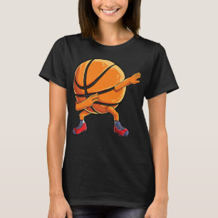Dabbing Basketball Ball Funny Men Sportplakat T-Shirt