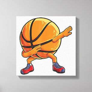 Dabbing Basketball Ball Lustige Jungen Männer Frau Leinwanddruck
