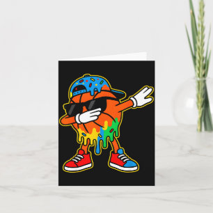 Dabbing Basketball Eiscreme Tropf Jungen Basketbal Karte