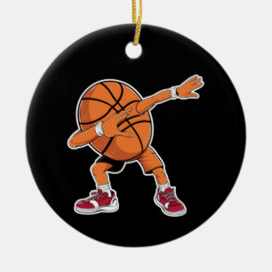 Dabbing Basketball Lustiger Sportspieler  Keramik Ornament